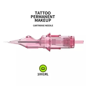 0.30 MM-es 1001RL Tetoválás Patron a Tetoválás Toll Fegyvert Gépek QUELLE Eldobható Rózsaszín Sterilizált Biztonságos Egyetlen Tű
