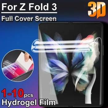 1-10db 3D Ultra Tiszta, Puha LCD Anti-Semmiből Teljes Lefedettség képernyővédő fólia Samsung Galaxy Z Hajtás 2 3 Hidrogél Filmek