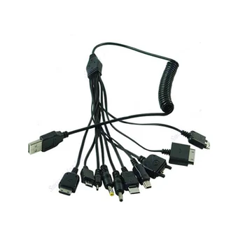 10 Az 1-ben többfunkciós Univerzális Mikro Mini USB-Jack Tavaszi Vonal Csomagok Üzleti úton van, hogy Felelős Hordozható Eszközök