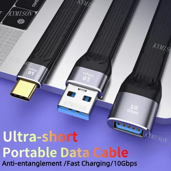 10 gbps USB-C 3.1 Gen 2 Rövid Kábel Emark Chip C Típusú USB-C-USB-videó szinkronizálás töltő kábel PD 60W 4K videót Macbook pro