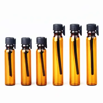 100 1/2ml Üres Mini Amber Üveg Parfüm Minta Kis Üveg Parfümös Üveg Laboratóriumi Folyadék Illat Kémcsőben Per Palack