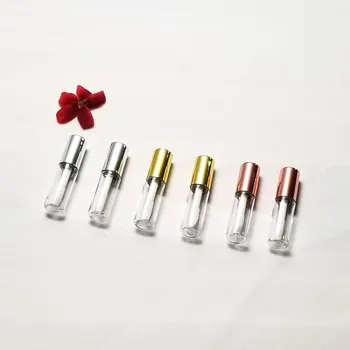 100-as, 1, 2 ML Rose Gold Üres Szájfény Cső,DIY Műanyag Elegáns Folyékony Rúzs, Konténer,Kerek mini lipgloss minta üveg