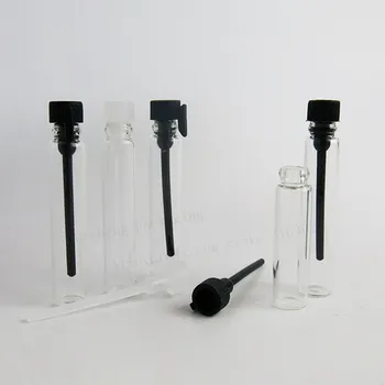 100 db 1,5 ml-es Újratölthető Mini Üveg Parfüm Minta Kis Üveg Parfümös Üveg Laboratóriumi Folyadék Illat Kémcsőben Per Palack