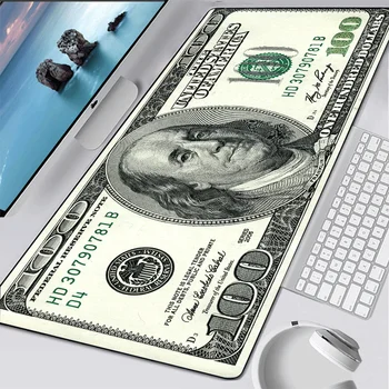 100 Dollár Bankjegyek Minta Nyomtatás egérpad, Újszerű Ötletek, Ajándék Overlock Dese Mat Nagy USD Mausepad laptop billentyűzet mat