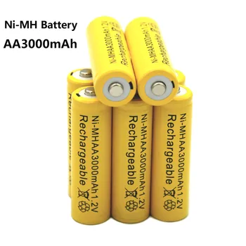100% - os.Eredeti.recargables.de.NI-MH.baterías recargables.de.1,2 V. AA3000mAh.precargables.para.park.