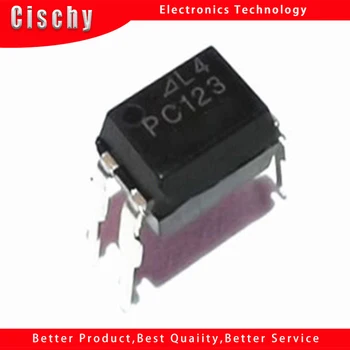 10DB PC123 DIP4 Tranzisztor kimenet optokoppler Photocoupler ólommentes, új, eredeti 