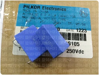 10DB ÚJ BC PILKOR MKP389 1UF 250V P22.5MM kék fólia kondenzátor VISHAY MKP 105/250V 1.0 uf 250V 1000NF MKP389