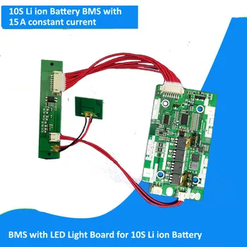 10S 36V LI-ion Akkumulátor, BMS a 15A állandó áram LED tábla kapcsoló ellenőrző e-kerékpár akkumulátor