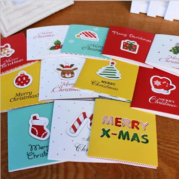 12db Boldog Karácsonyt Kártya Mini Szarvas Noel fa Üdvözlőlapok, Karácsonyi Party Új Év 2021 képeslap, Karácsonyi Ajándék kártya Gyerekeknek