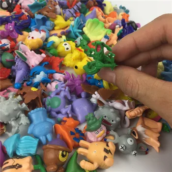 144pcs/Sok Gyerek Játékok, Pokeball akciófigurák Pikachu Anime Pokemon Játékok Vegyes 2-3cm Mini Random mini figura Játék a Gyerekek Számára