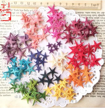 150pcs/sok diy klasszikus természetes kis tengeri csillag shell sodródott üveg tartozékok mini-tenger csillag természetes kézműves színek keveréke