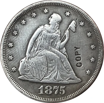 1875-CC Egyesült Államok ülve a szabadság húsz centes érmét MÁSOLAT