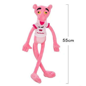 1db 55cm Forró Eladó Ruhát, Szép Leopárd Hullám A Rózsaszín Párduc Plüss Játékok póló Rózsaszín Pinkpanther Baba születésnapi ajándék