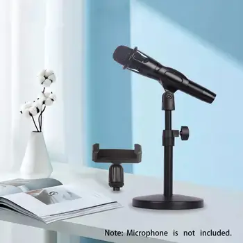 1DB Asztali Mikrofon Állvány Korszerűsített Állítható Asztal Mikrofon Állvány Bázis Micro Mikrofon Jogosultja Mic Klip Podcastok Énekel