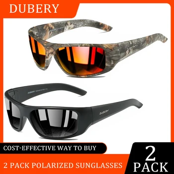 2 CSOMAG DUBERY Márka Sport Stílus Férfiak Polarizált Napszemüveg, Kiváló Minőségű Szélálló szemvédő napszemüvegek UV400 Utazási Szemüveg
