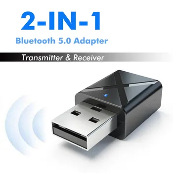 2 in1 Bluetooth 5.0 Adó-Vevő Adapter USB Bluetooth Vezeték nélküli Audio Adapter személyi TV, Számítógép, Autó, Telefon