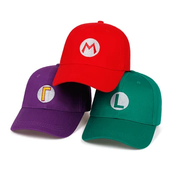 2019 new Super Mario hímzés baseball sapka divat új, három színben apa sapka állítható 100%pamut napellenző sapka golf sapka