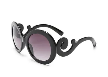 2021 Vintage kerek Napszemüveg Női Luxus Márka minimális Nők barokk napszemüvegek Fekete Divat Gradiens Női Szemüveg Oculos