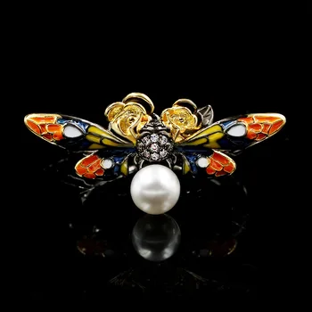 2021 Új Kreatív Méh Gyűrű, Kézzel készült Zománc Epoxi Gyűrű Különleges Állat, Fekete Arany Ékszerek 925 Ezüst Gyűrű Női Pillangó Gyűrű