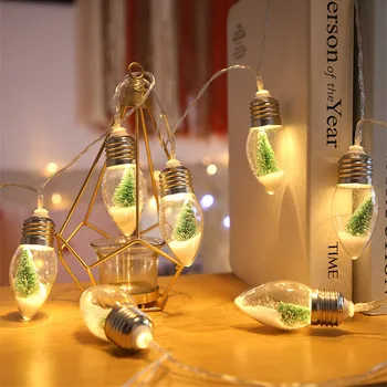 2021 Új LED Kívánó Üveg String Fények elemes karácsonyfa Izzók Tündér Garland Lámpák, Parti Ünnepi Dekoráció