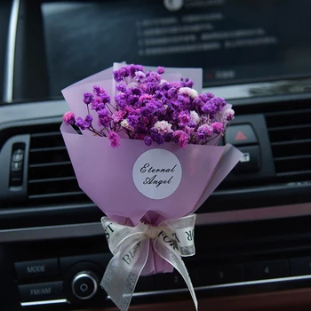 2021 Új Mini Csokor, Autó Díszek Auto Dekor Belső Outlet Parfüm Klip Autó Aroma Diffúzor Szárított Virág, Autó Tartozékok Lány