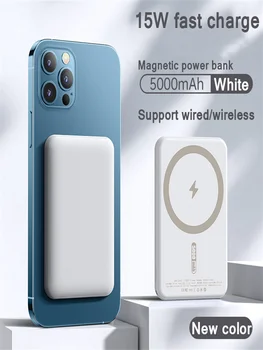 2021 Új Mágneses Vezeték nélküli Power Bank Gyors Töltés iPhone 12 13 Pro Max 10000mAh 15W Hordozható Mobil Töltő Külső Denevér