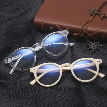 2021Vintage Fordulóban a Férfiak EyeglassesAnti-Kék Fény Optikai Rövidlátás Szemüveg Keret Classic Női Műanyag Szemüveg Számítógépes Szemüveg