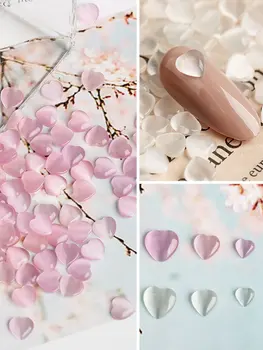 20db Valentin Macska szeme a szeretet szív-Mix opál kövek fehér rózsaszín köröm Strassz tartozékok DIY 3D-s köröm díszítés varázsa