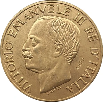 24 K aranyozott 1923 Olaszország 100 Líra érmék másolat