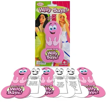 24pcs Vicces Willy azt Mondja, Mer Játék Kártyák Lányok leánybúcsút Lánybúcsú Dekoráció Játék Szívességet Ajándékok Kellékek
