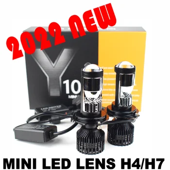 2db Automata Mini H4 LED H7 Mini Bi LED Projektor Lencse H4 Canbus Automobles Fényszóró Lámpa 90W/Pár 20000LM 12V RHD LHD