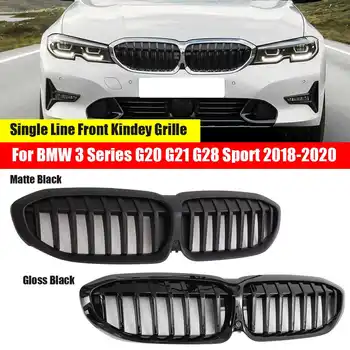 2DB Autó stílus Középső rács a BMW 3-as Sorozat G20 G21 2018-2020 ABS műanyag első lökhárító grill Auto Center Rács függőleges sáv