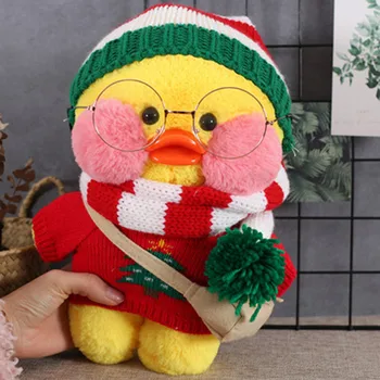 30 cm-es Plüss Játékok Kis Sárga Kacsa koreai Netred Rajta hialuronsav Kawaii Lalafanfan Kacsák Baba Karácsonyi Ajándék a gyermekek számára.