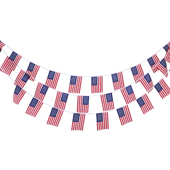 30db 10m Amerikai Zászló Banner String Zászló Zászló Dekoráció Érettségi Fél Javára Otthon Kert Fesztivál Kellékek