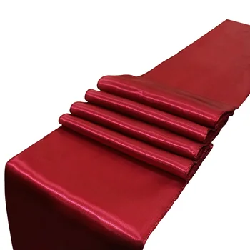 30x275cm Szatén asztali futó Asztal Dekoráció Szálloda Étterem Esküvői Party Karácsonyi Haza Textil Dekoráció asztali futó