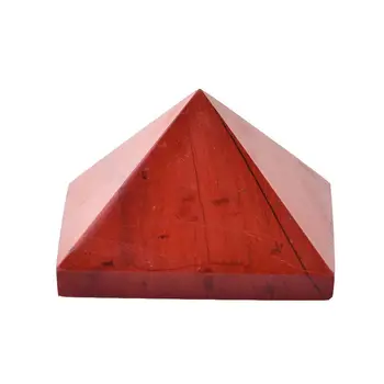 38-40mm Természetes Vörös Jáspis Piramis Feng Shui Kőből Faragott CraftsEgyptian Csakra Reiki Gyógyító Kristály lakberendezési ajándék