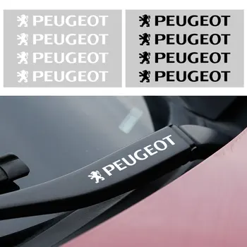 4db Autó logo minta kilincs ablaktörlő karcálló dekorációs matricák Peugeot 206 307 308 208 3008 407 508 2008 RCZ