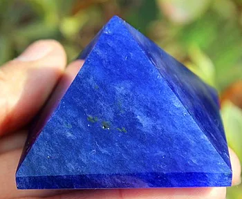 50mm kék OLVASZTOTT Kvarc kristály piramis PONT GYÓGYÍTÓ/