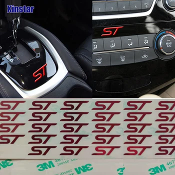 5db rozsdamentes acél ST autó matrica Ford Focus Fiesta Fusion Mondeo Menekülés Szélén Ecosport Kuga