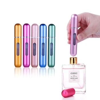 5ml Mini Hordozható Újratölthető Parfüm Üveg Alumínium Porlasztó, A Spray-Illat Szivattyú Üres Kozmetikai Konténerek Utazási Eszköz