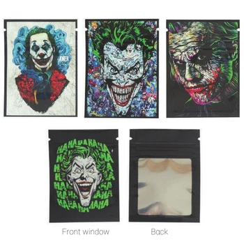 6*8 CM-es Rajzfilm Joker Műanyag Zacskók Ziplock Élelmiszer-Csomagolás Ékszerek Kis Zip-Zár Táskák Por Resealable Candy StorageBag