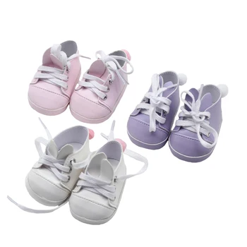 7cm mini baba cipő 43 cm új Baba született babák kiegészítők, Amerikai baba nyúl fülébe fehér bébi cipő