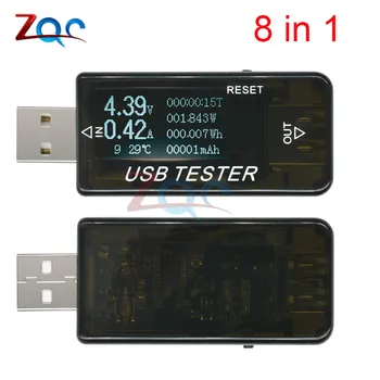 8 in1 QC2.0 QC3.0 4-30v USB Voltmérő Nagyáramú Villamos Energia Tápegység Kapacitás, Feszültség, Áramerősség Mérő USB Teszter Monitor