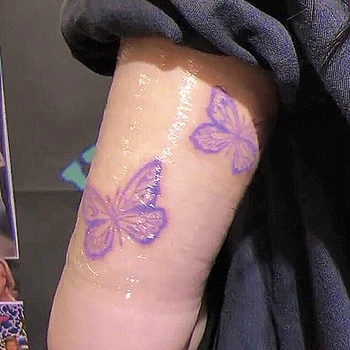 90-es évek Esztétikai Lila Pillangó Tetoválás Matricák Nők Vintage Harajuku Aranyos Állat Divat Y2K Eldobható Tetoválás Matricák