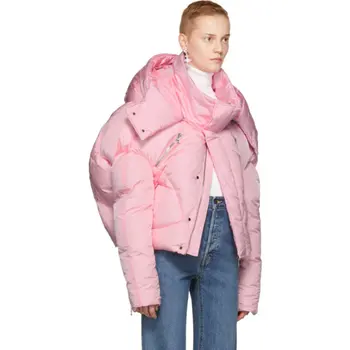 90% - os kacsa le a kabátot 2020 divat márka denevér ujjú kabát női téli sizpper luxus vastagabb kapucnis meleg kabát wj2592