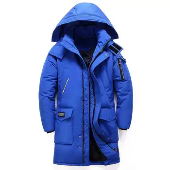 90% - át Le Kabátok új téli kabát, minőségi Levehető Prém Gallérral férfi kabát vastag meleg Szabadtéri szélálló