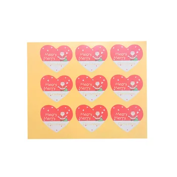 90pcs/sok Aranyos Hóember Boldog Karácsonyt Szív design Papír Matrica Kézzel készített Sütés, Díszítés, csomagolás, címke