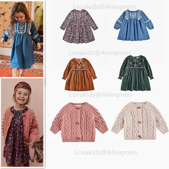 A gyerekek Hercegnő ruhát, aztán Kardigánt a Kisgyermek A Lányok 2021 Téli LM Márka Gyermekek Őszi Outwear Pulóver Ruha Ruha
