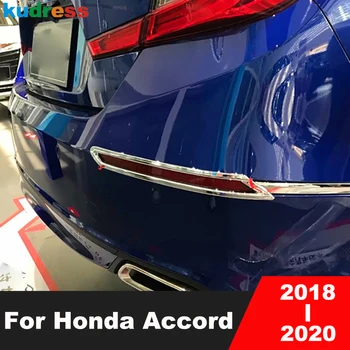 A Honda Accord 2018 2019 2020 ABS Króm Hátsó Ködlámpa Lámpa Fedél Trim Farok Foglight Keret Kárpitok Autó Stílus Tartozékok 2DB