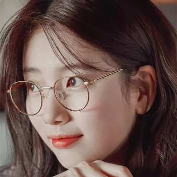 A koreai Márka, Design Titán Retro Kerek Szemüveg Keret Férfiak Nők Számítógépes Szemüveg Kék Receptet Gafas Oculos De Grau